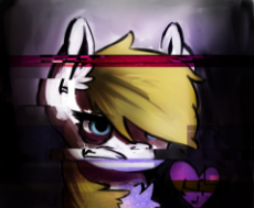 1167974__safe_artist-colon-fuzzpower_oc_oc-colon-aryanne_oc only_angry_camera_chest fluff_darkness_ear fluff_earth pony_face picture_female_gritted tee.png