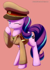 1341164__safe_artist-colon-acersiii_starlight glimmer_clothes_communism_cute_female_glimmerbetes_hat_looking at you_mare_one eye closed_pony_raised hoo.png