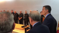 president speaking to the police officers after leaving them in the dust for a week.mp4