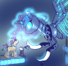 425194__safe_artist-colon-jitterbugjive_doctor whooves_princess luna_cyborg_glow_robot_size difference.png