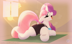 2372371__questionable_sweetie+belle_female_mare_clothes_unicorn_open+mouth_tongue+out_looking+back_underhoof_dock_butt_older_makeup_pants_shorts_came.png