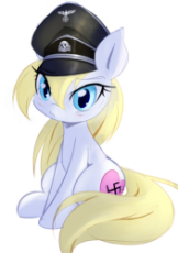 55_Randy_Aryanne_painted_edit_MLPOL_Anonymous_sitting_hat_pouty_Reichsadler_Totenkopf_heart_swastika_female_earth  pony.png