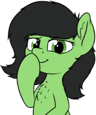 1392558__safe_artist-colon-smoldix_oc_oc-colon-filly anon_oc only_bipedal_boop_chest fluff_cropped_earth pony_female_filly_looking at you_pony_solo.png