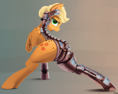 749550__suggestive_artist-colon-dimfann_applejack_amputee_appleborg_bedroom eyes_cyborg_female_freckles_looking at you_looking back_no tail_open mouth_.png