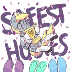 329056__safe_artist-colon-xieril_derpy hooves_twilight sparkle_oc_oc-colon-tracy cage_4chan_4chan babby cup_4chan cup_alicorn_cheering_confetti_female_.png