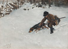 Bruno_Liljefors_-_Jägare_med_hund_1891.jpg