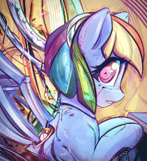 1491144__safe_artist-colon-mirroredsea_rainbow dash_cyborg_female_looking at you_mare_pegasus_pony_robot_robot pony_solo_spread wings_wings.jpeg
