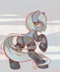 1535409__safe_artist-colon-mirroredsea_limestone pie_cyborg_earth pony_female_looking at you_looking back_mare_pony_prosthetics_science fiction_simple .jpeg