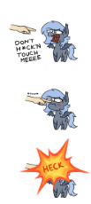 1817893__safe_artist-colon-glimglam_oc_oc only_oc-colon-panne_angry_animated_bat pony_boop_booped_chibi_comic_derp_dialogue_disembodied hand_duo_explos.gif