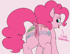 1560405__explicit_artist-colon-zippysqrl_pinkie+pie_earth+pony_pony_g4_anatomically+correct_animated_anus_clitoris_dialogue_dock_dripping_female_food_frame+by+f.gif