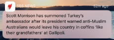 President of Turkey threatens Australians.jpg