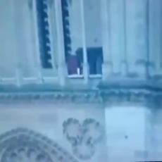 Muslim at Notre Dame as Fire Begins.webm