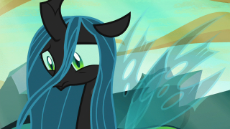 1280592__safe_screencap_queen chrysalis_to where and back again_animated_changeling hive_close-dash-up_cloud_cute_cutealis_despair_eye shimmer_former q.gif